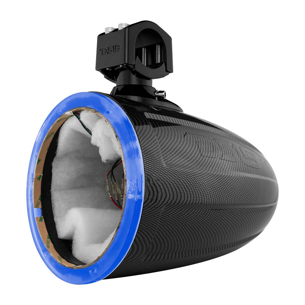 NXL 8" Marine and Powersports Empty Tower LED RGB Lights -Black Carbon Fiber