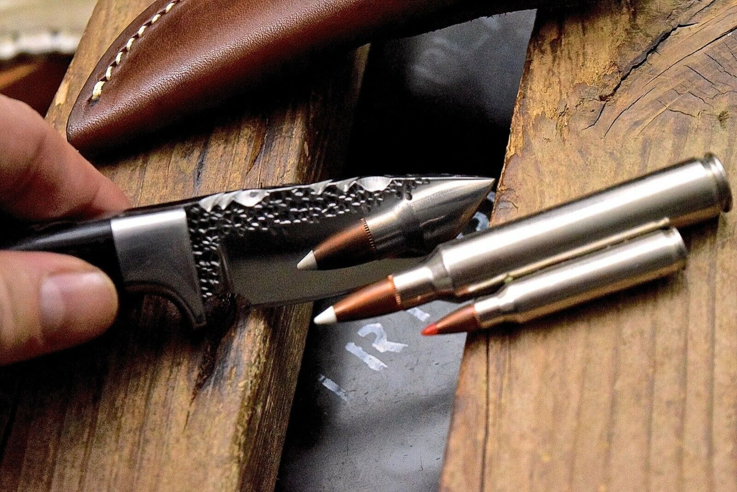 Custom Skinning Hunting Knife | Hand Forged 1095 Steel Blade with Micarta Handle | 7.2 Inches | Leather Sheath | KBS Knives