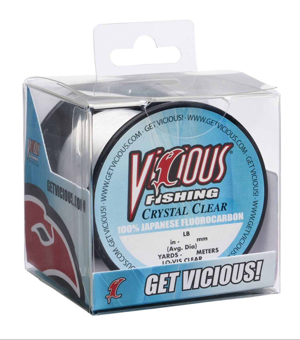 Vicious Crystal Clear 100% Japanese Fluorocarbon - 14 Lb Test