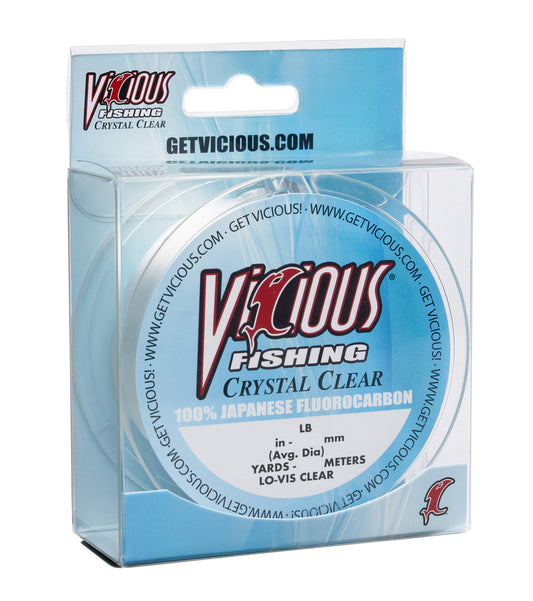 Vicious Crystal Clear 100% Japanese Fluorocarbon - 20 Lb Test