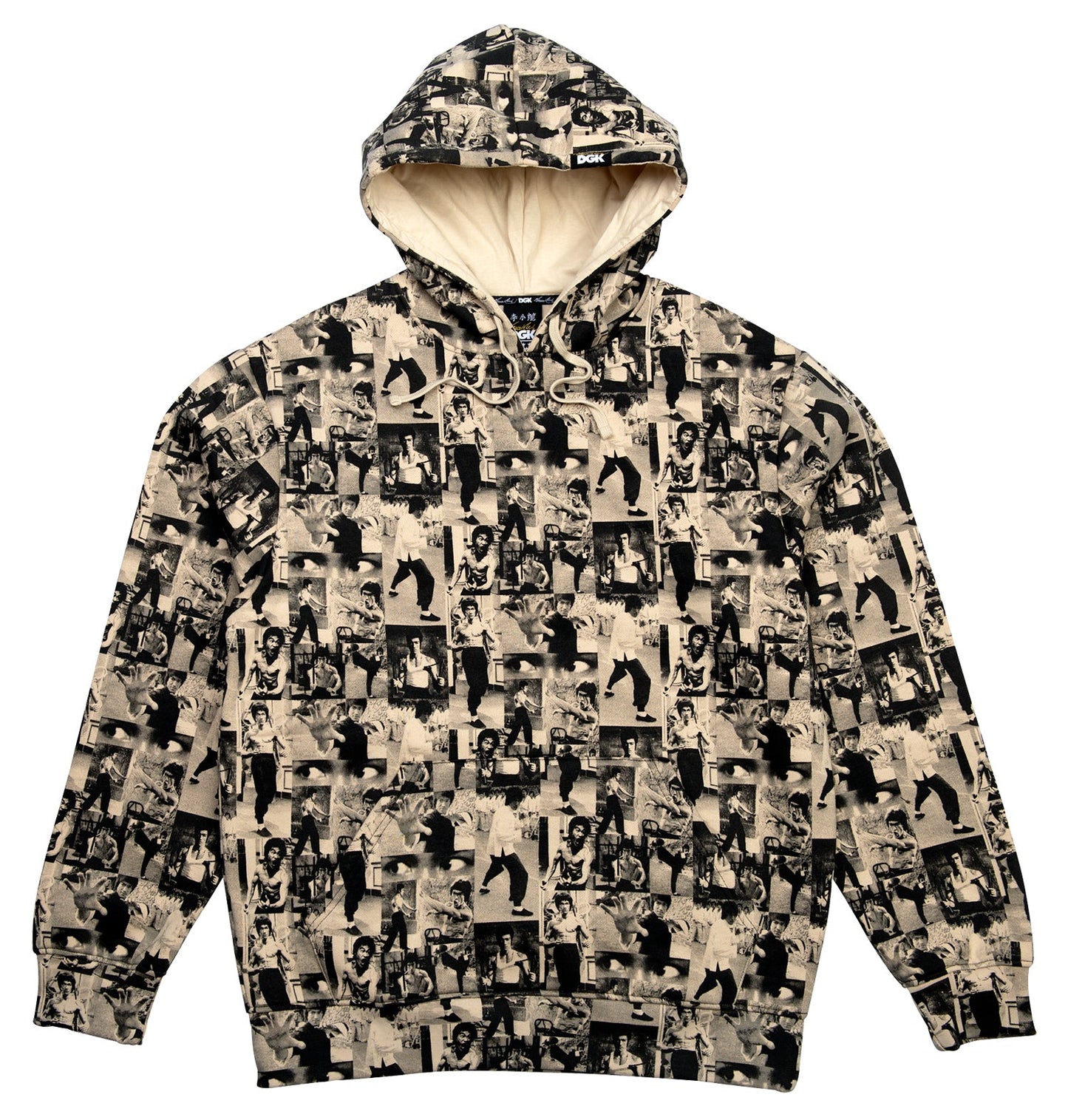 DGK x Bruce Lee Collage Hooded Fleece - Tan
