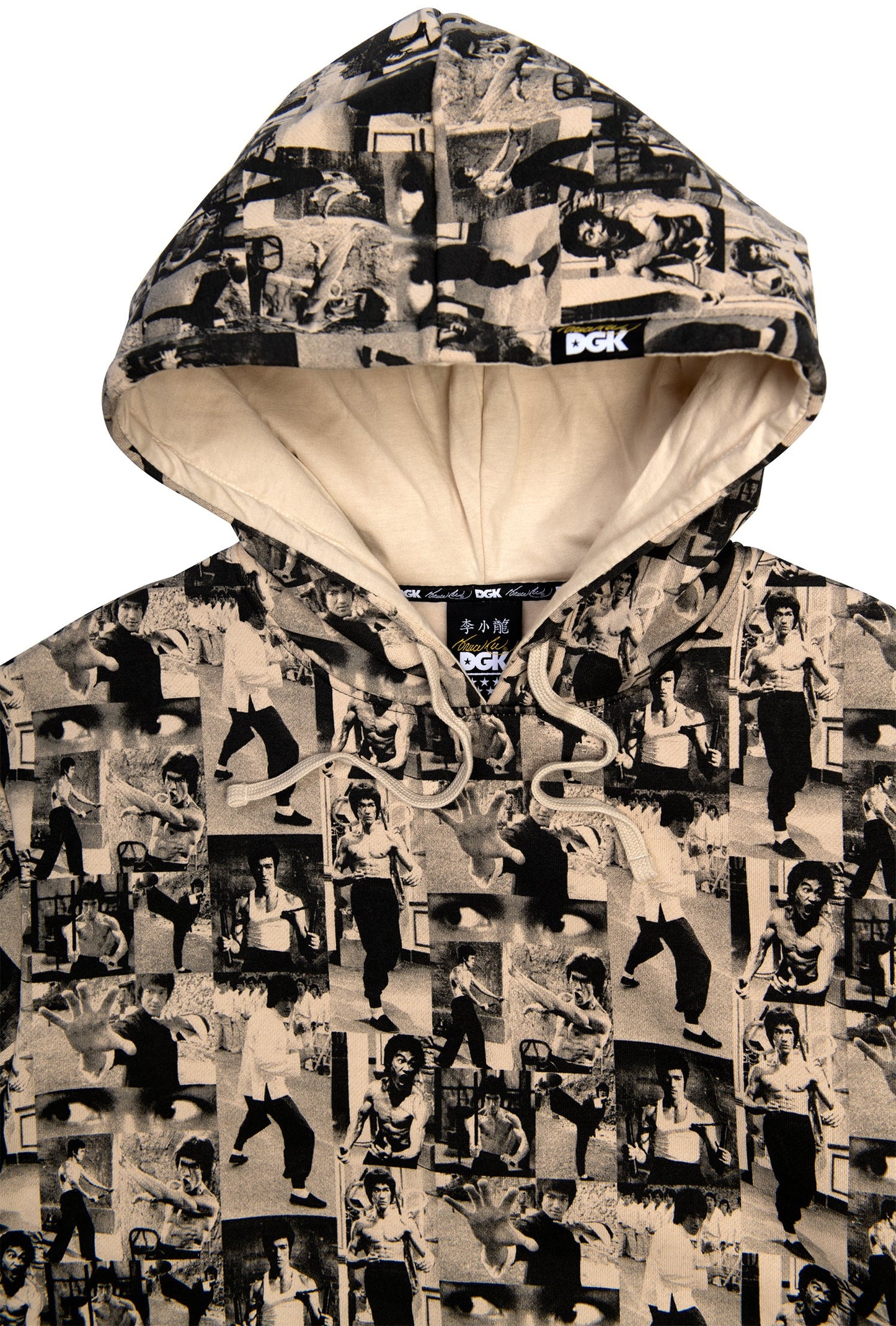 DGK x Bruce Lee Collage Hooded Fleece - Tan