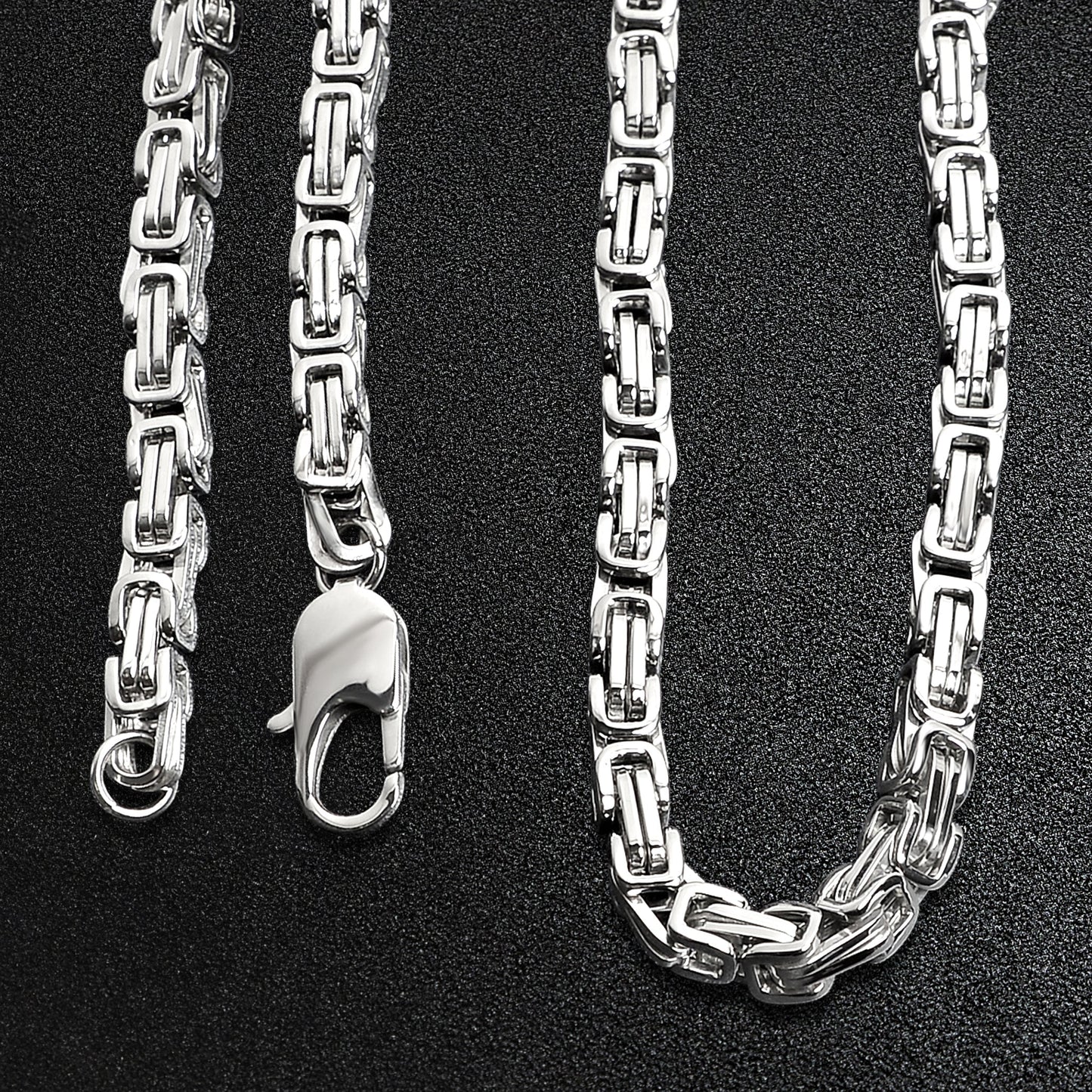 Stainless Steel Byzantine Chain Necklace