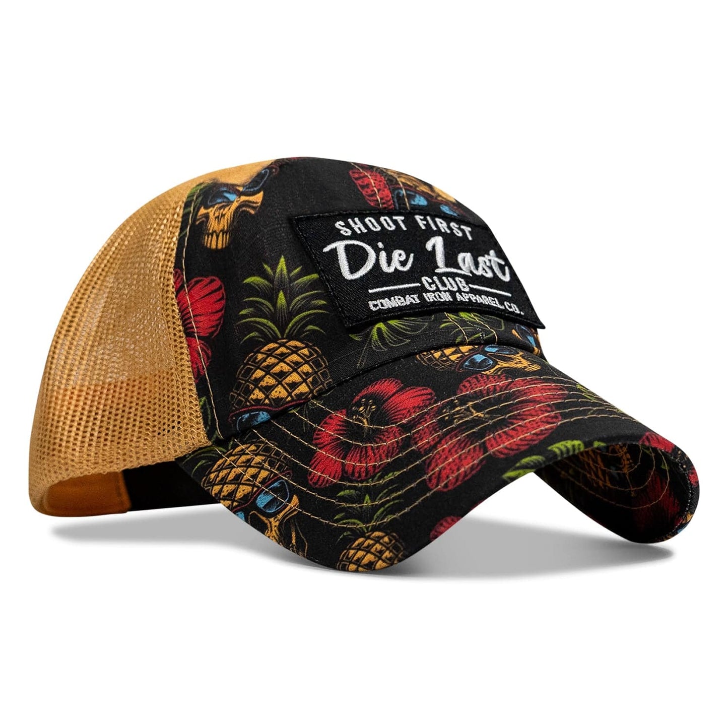 Shoot First. Die Last. Club Patch Tactical Ripstop Mesh Snapback Hat