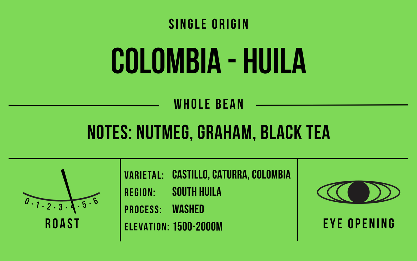 Colombia Huila, City+ (med+) Roast
