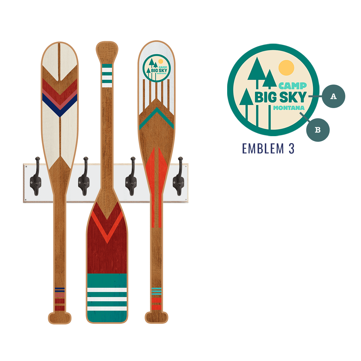 Oar Coatrack - Classic Trio Edition