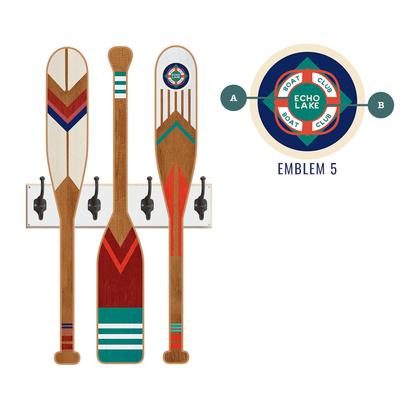Oar Coatrack - Classic Trio Edition