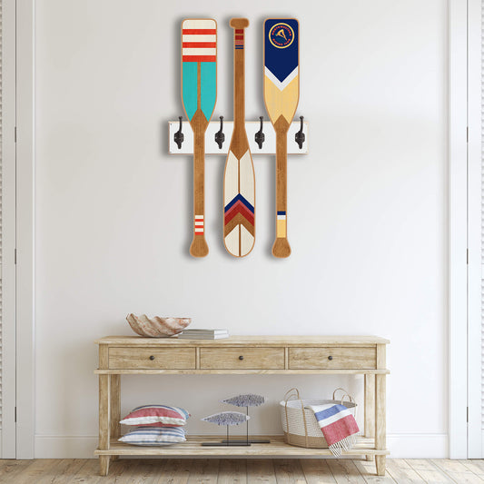 Oar Coatrack - Rustic Rowing Edition
