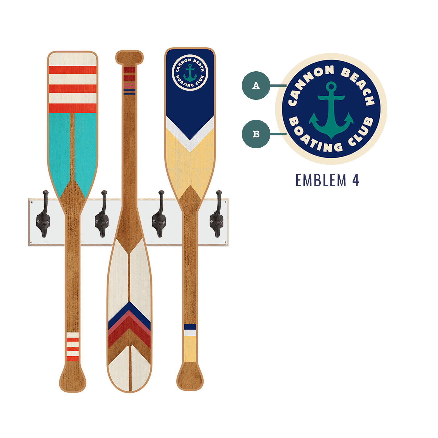 Oar Coatrack - Rustic Rowing Edition