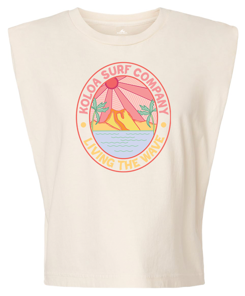 Koloa Vibrant Volcano Heavyweight Muscle Tank