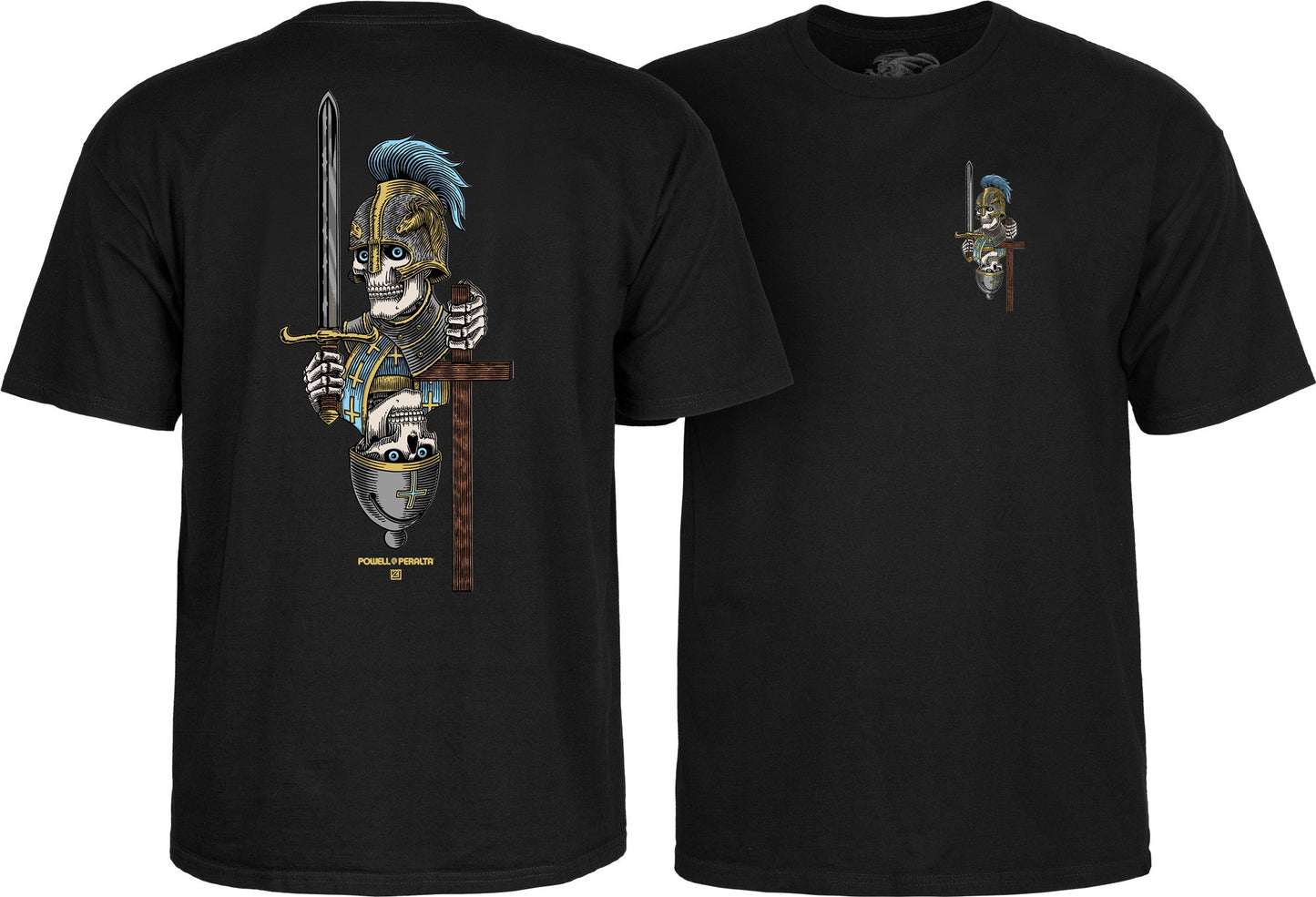 Powell Peralta Dan Corrigan Chess Skulls T-Shirt - Black