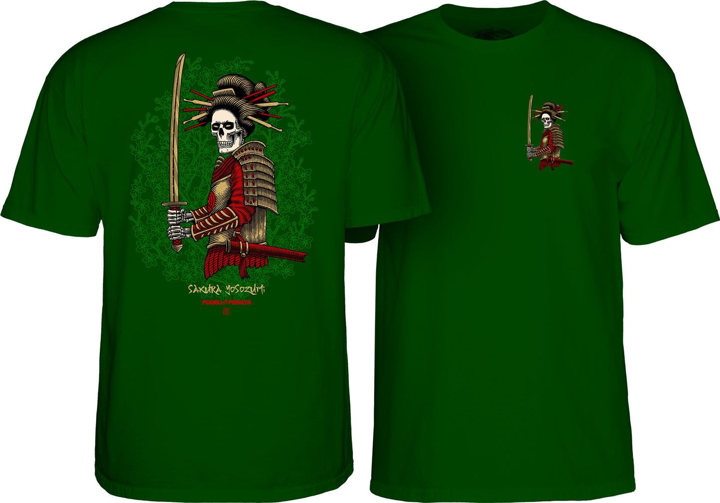 Powell Peralta Sakura Yosozumi Onna-Bugeisha T-shirt - Forest Green