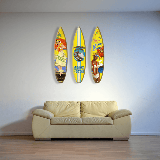 Tanned Beach Babe - Surfboard Wall Art