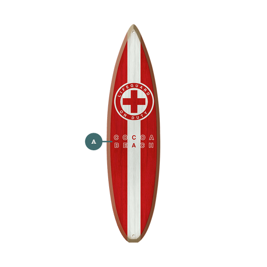 Lifeguard Sign: Personalized - Surfboard Wall Art
