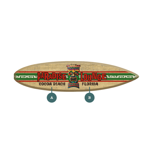 Paradise Lounge - Surfboard Wall Art