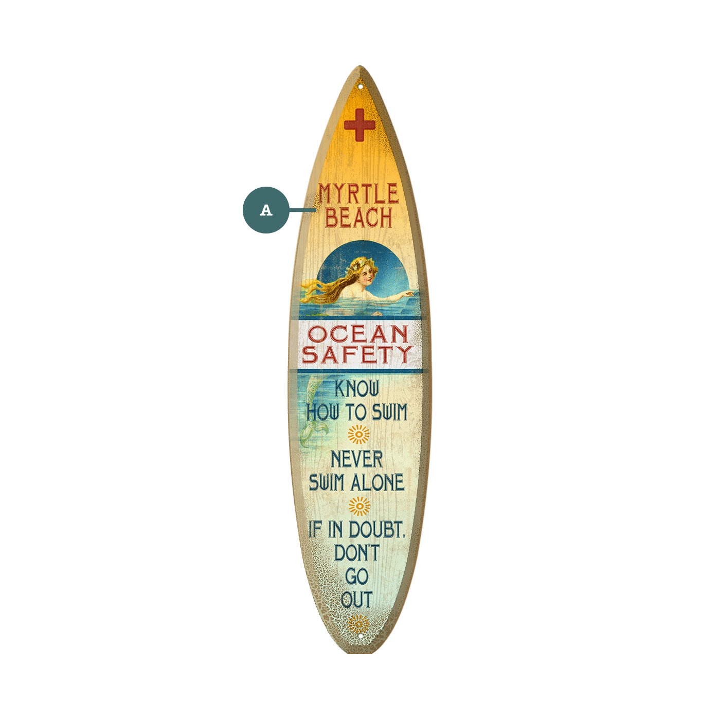 Ocean Safety - Surfboard Wall Art