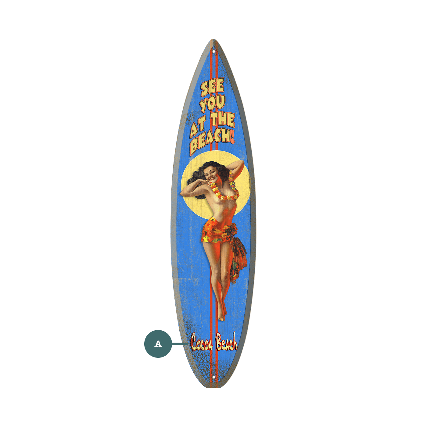 See You at the Beach - Surfboard Wall Art
