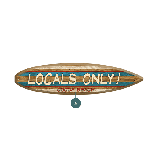 Locals Only - Surfboard Wall Art