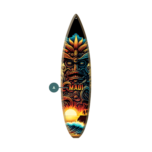 Tiki Man 2 - Surfboard Wall Art
