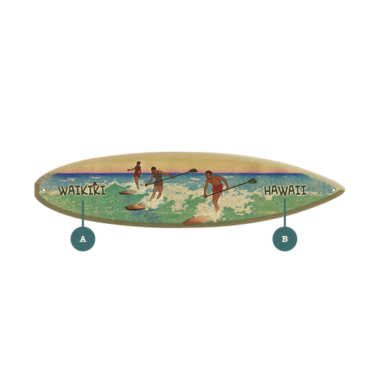 Riding the Waves: Paddle Edition - Surfboard Wall Art