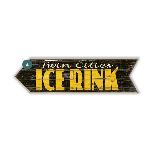 Ice Rink Arrow - Wood Wall Decor