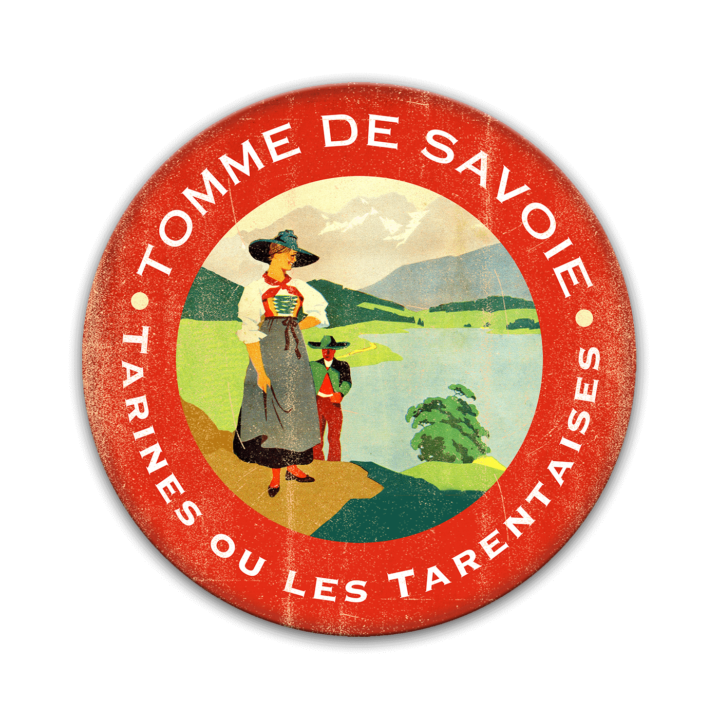 Red Tomme De Savoie Cheese Label