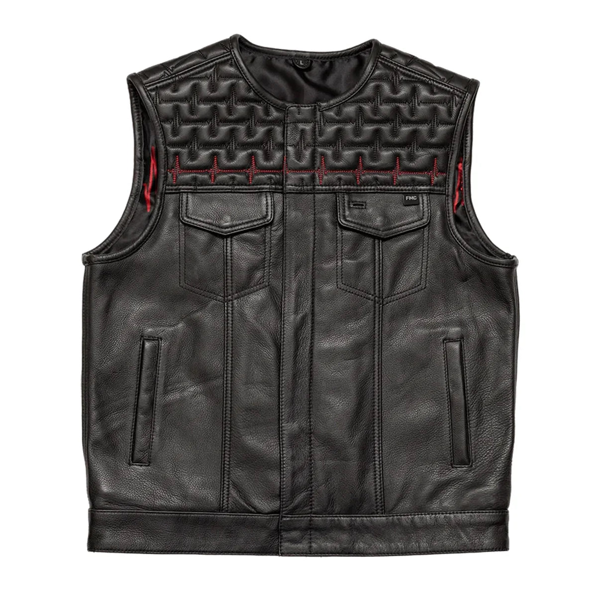 EKG Men's Leather Motorcycle Vest (Limited Edition)