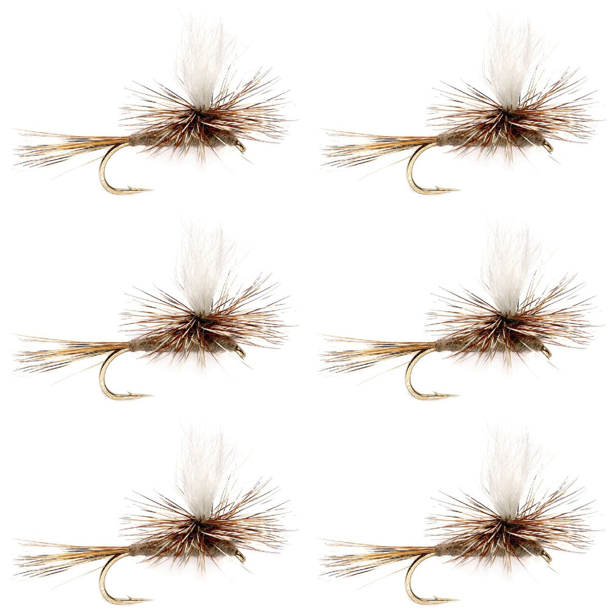 Adams Parachute Classic Dry Fly - 6 Flies Hook Size 18