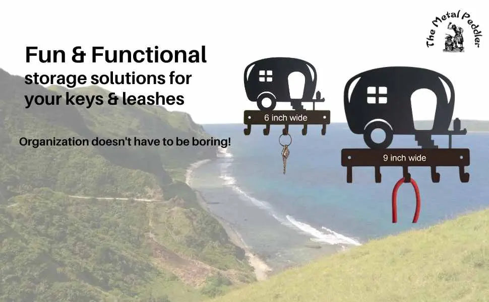 Camper Key Holder with 5 Hooks -  Organize Your Adventures