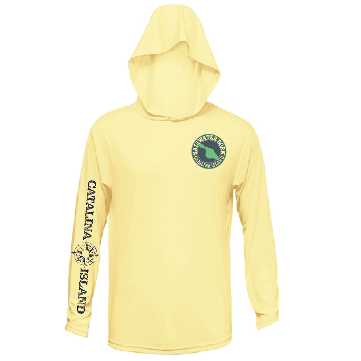 Avalon, CA Harbor Dive Days Men's Long Sleeve UPF 50+ Dry-Fit Hoodie