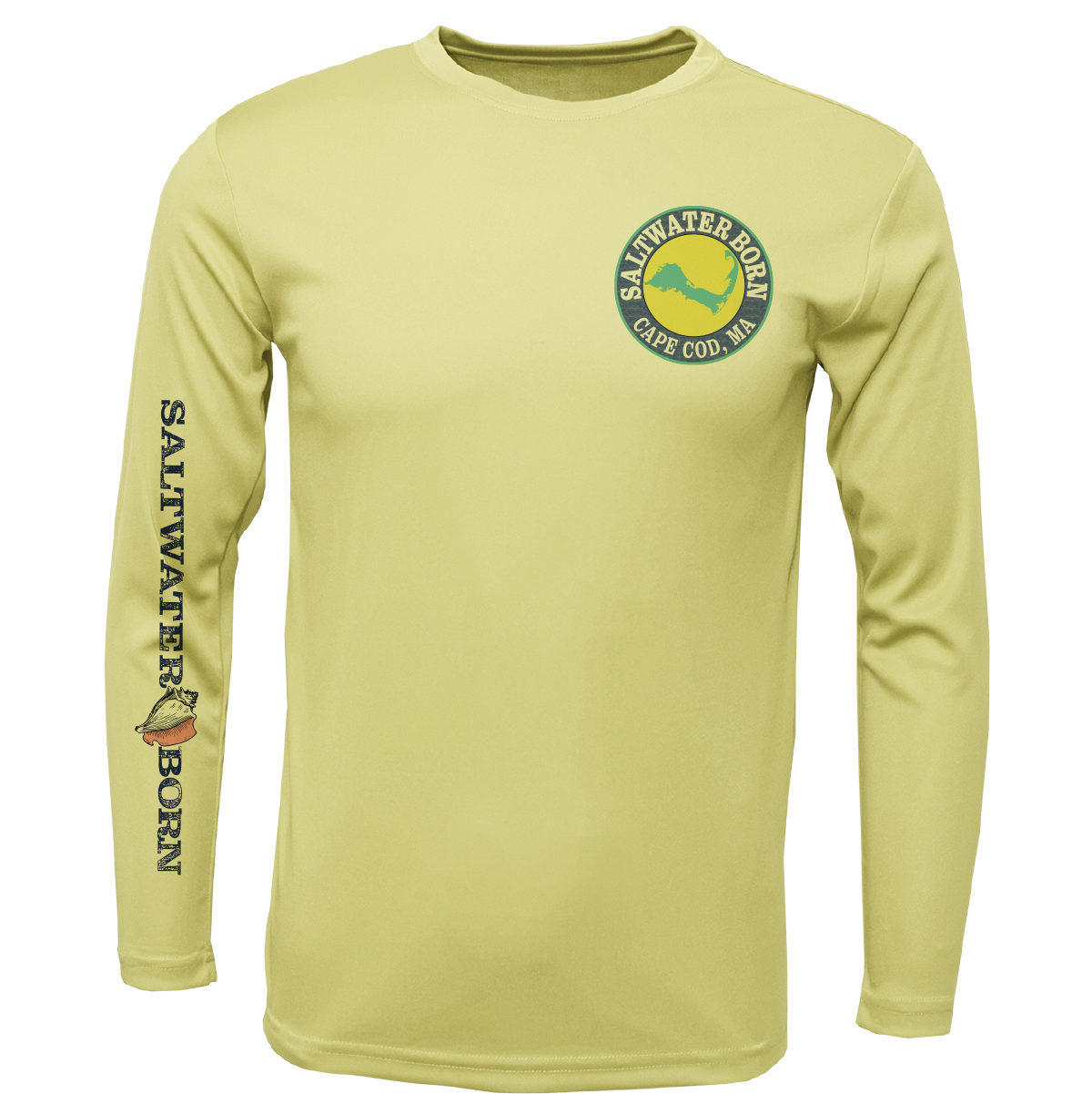 Cape Cod, MA Jaws Men's Long Sleeve UPF 50+ Dry-Fit Shirt