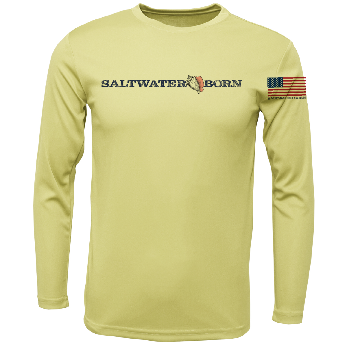 Eagle Ray Outline Men's Long Sleeve UPF 50+ Dry-Fit Shirt
