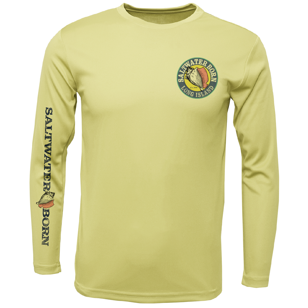 Long Island, NY Geography Men's Long Sleeve UPF 50+ Dry-Fit Shirt