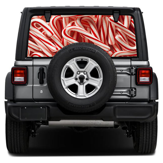 Candy Cane Mix Rear Window Decal