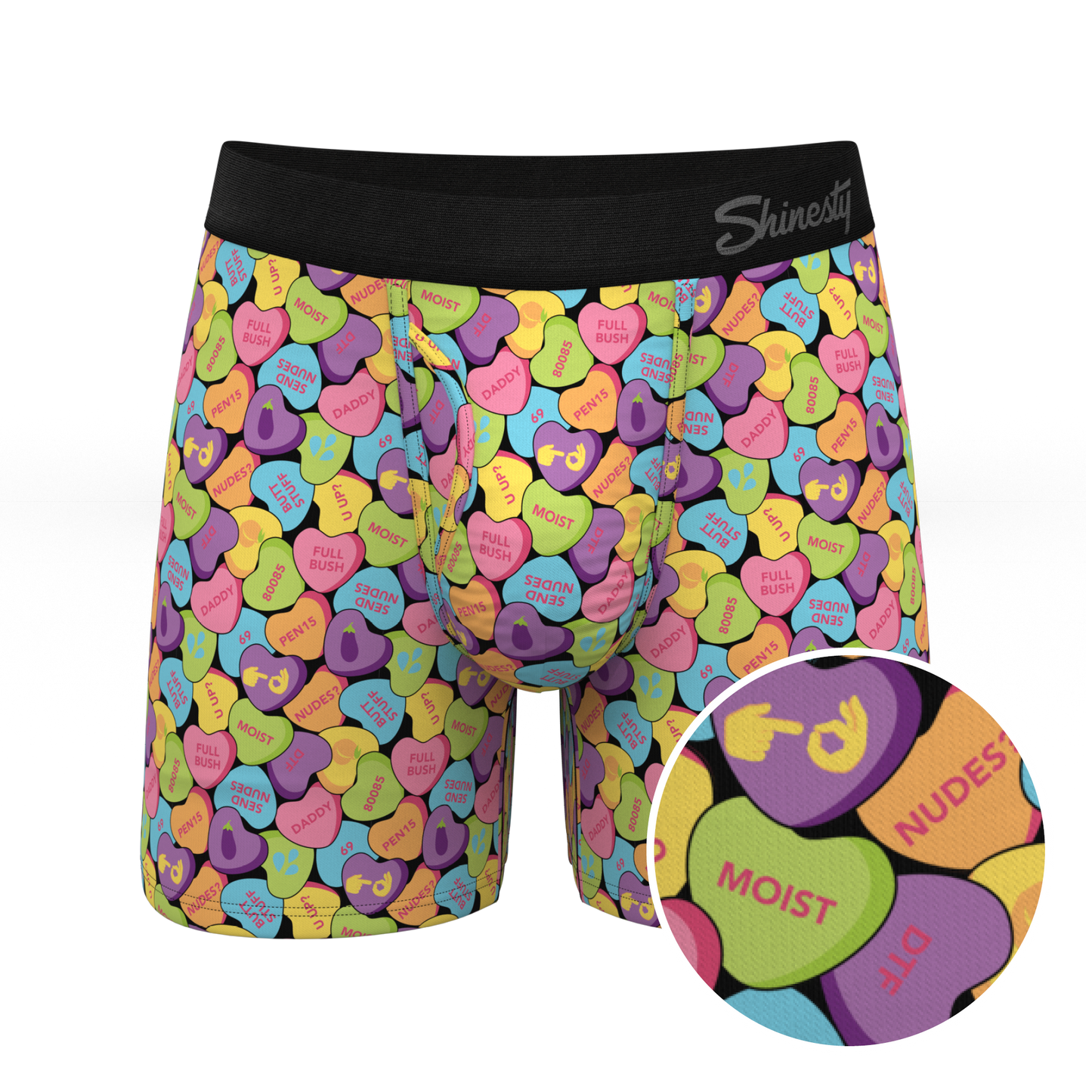 The Candy Crush | Candy Hearts Ball Hammock® Pouch Underwear With Fly