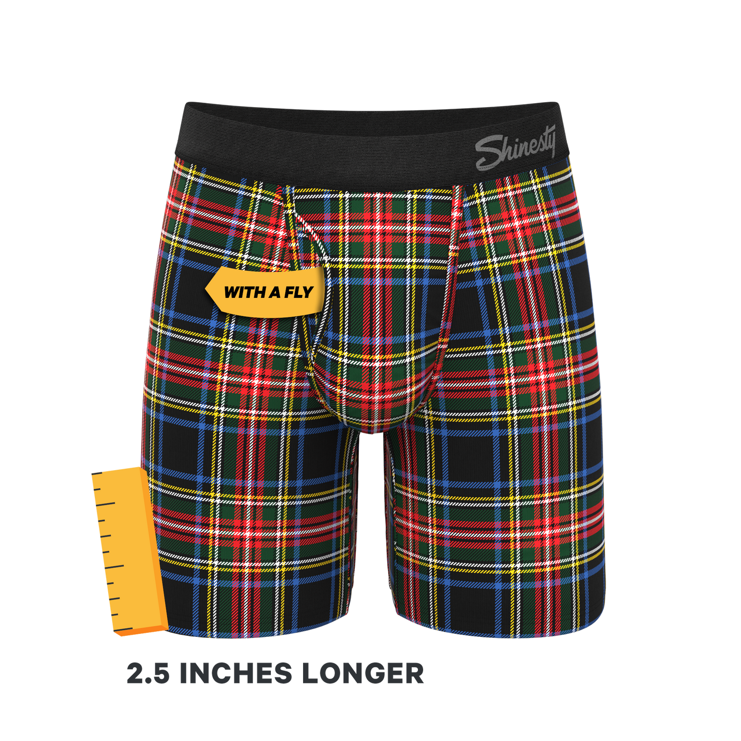 The Cappuccino | Holiday Tartan Plaid Long Leg Ball Hammock® Pouch Underwear With Fly