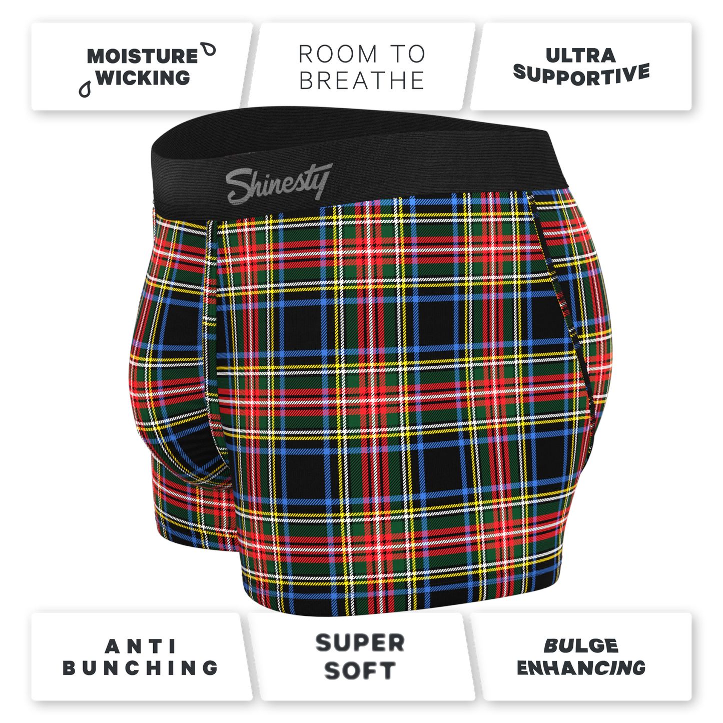 The Cappuccino | Holiday Tartan Plaid Ball Hammock® Pouch Trunks Underwear