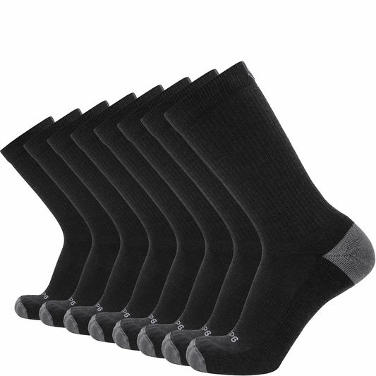 8 Pairs Carbon - Casual Crew Midweight Merino Wool Sock