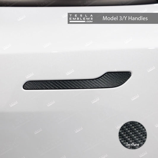 3M Carbon Fiber Tesla Door Handle Decals (4pcs)