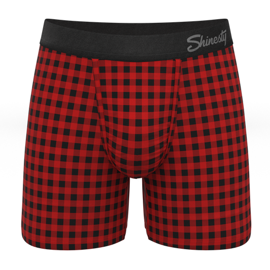 The Cardinal | Micro Buffalo Check Ball Hammock® Pouch Underwear