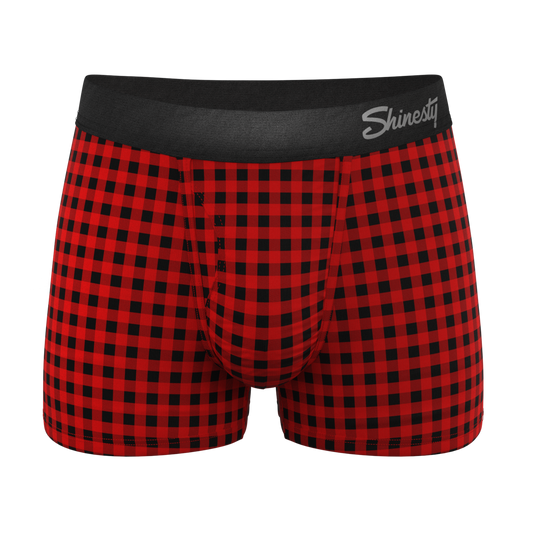 The Cardinal | Micro Buffalo Check Ball Hammock® Pouch Trunks Underwear