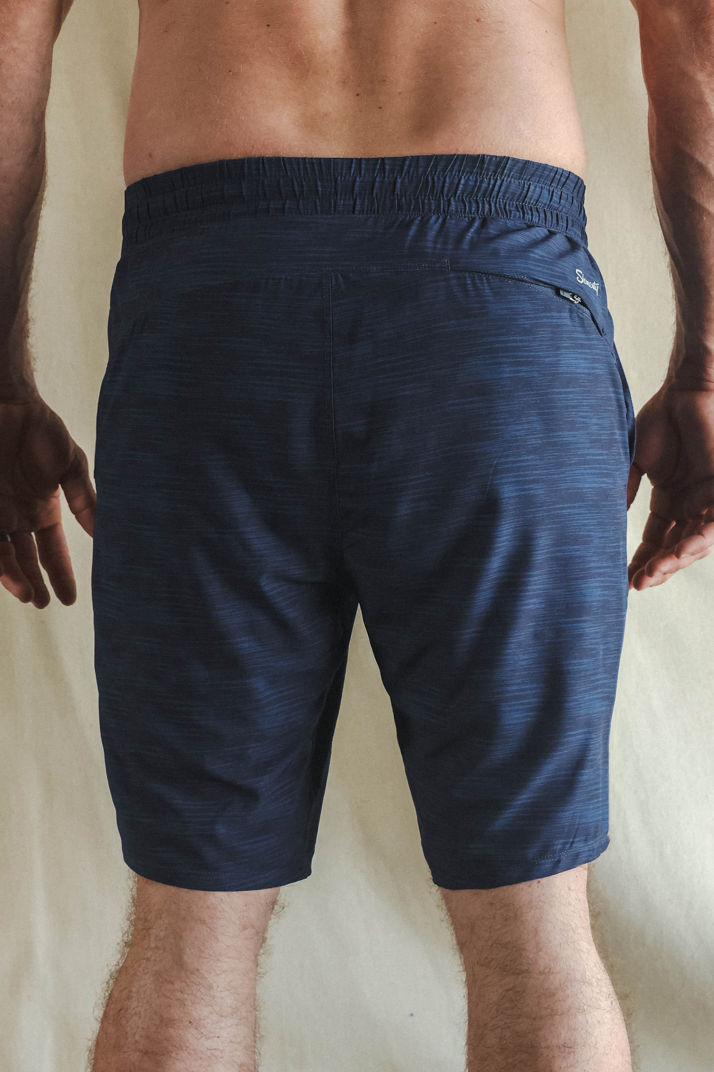 The Cardio King | Navy Space Dye Ball Hammock® 9 Inch Athletic Shorts