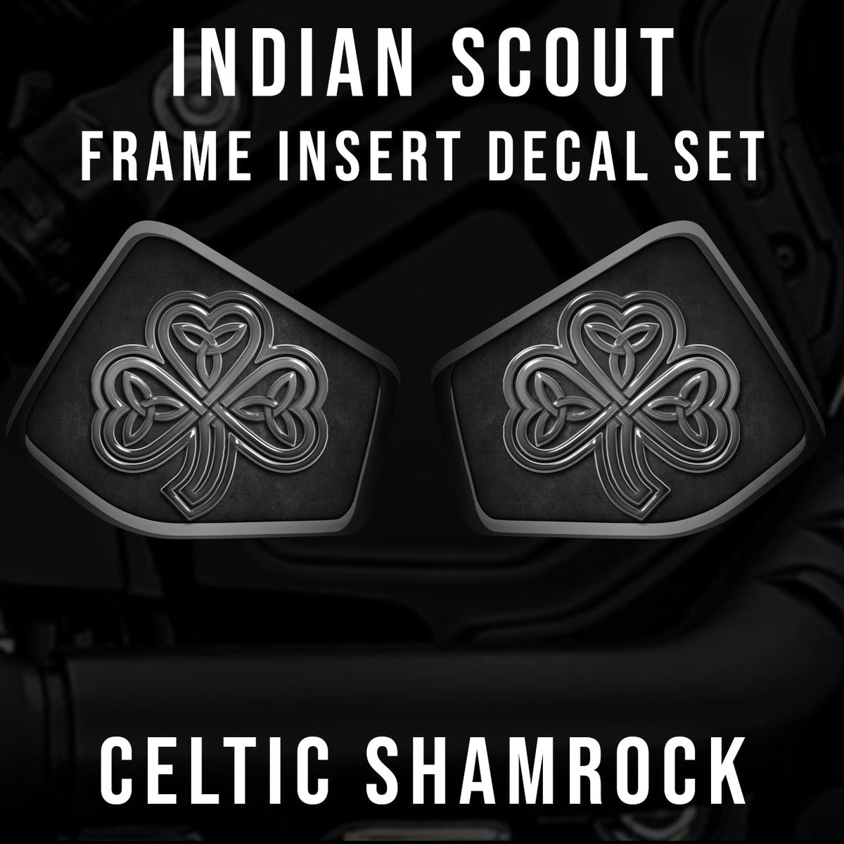 Indian Scout Mid-Frame Insert - Celtic Shamrock