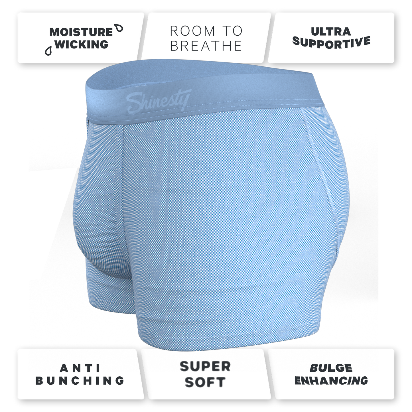 The Chambray All Day | Blue Chambray Ball Hammock® Pouch Trunks Underwear