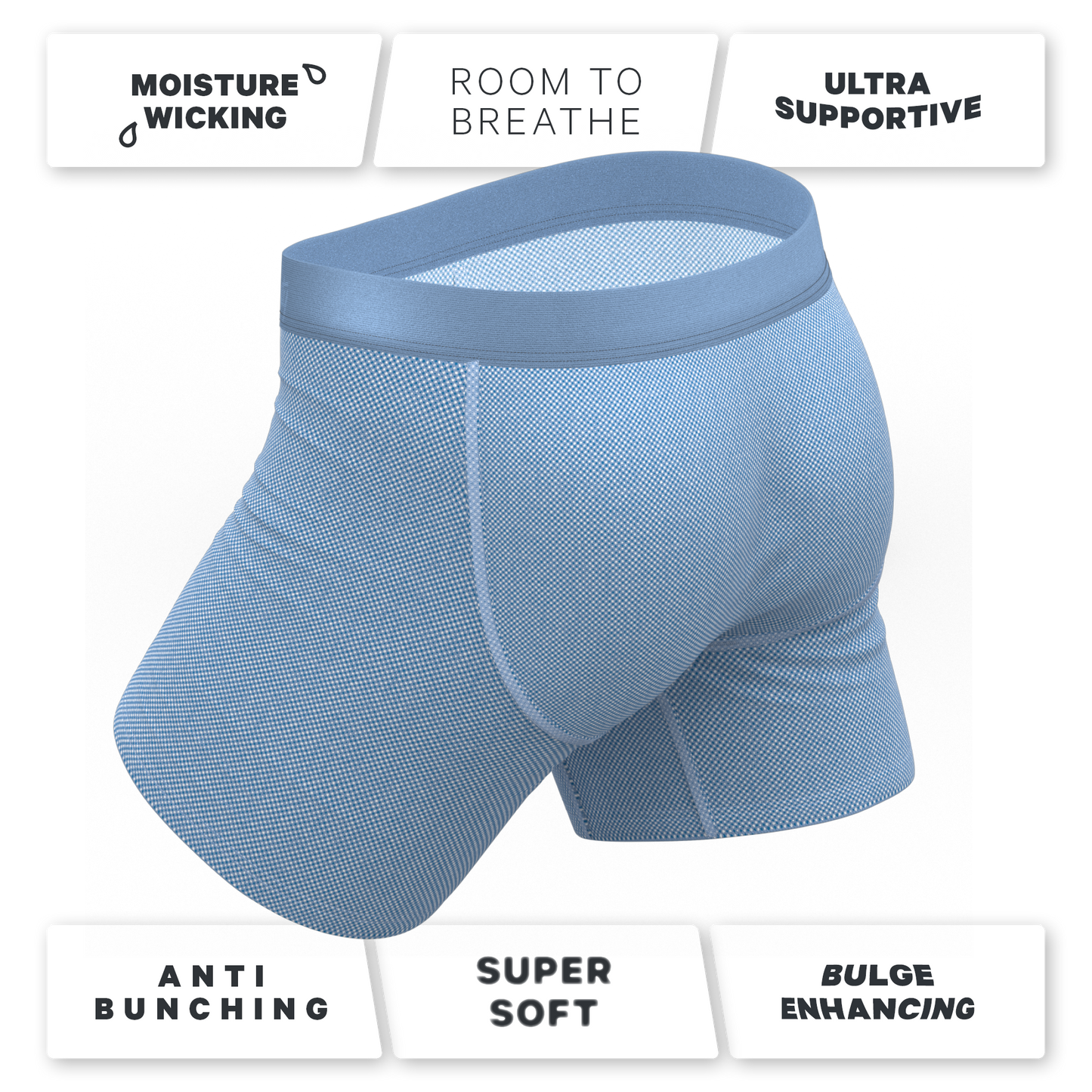 The Chambray All Day | Blue Chambray Ball Hammock® Pouch Underwear