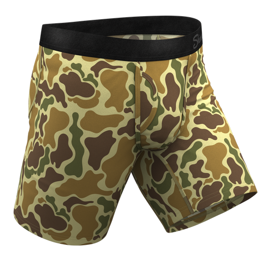 The Chameleon | Duck Camouflage Long Leg Ball Hammock® Pouch Underwear With Fly