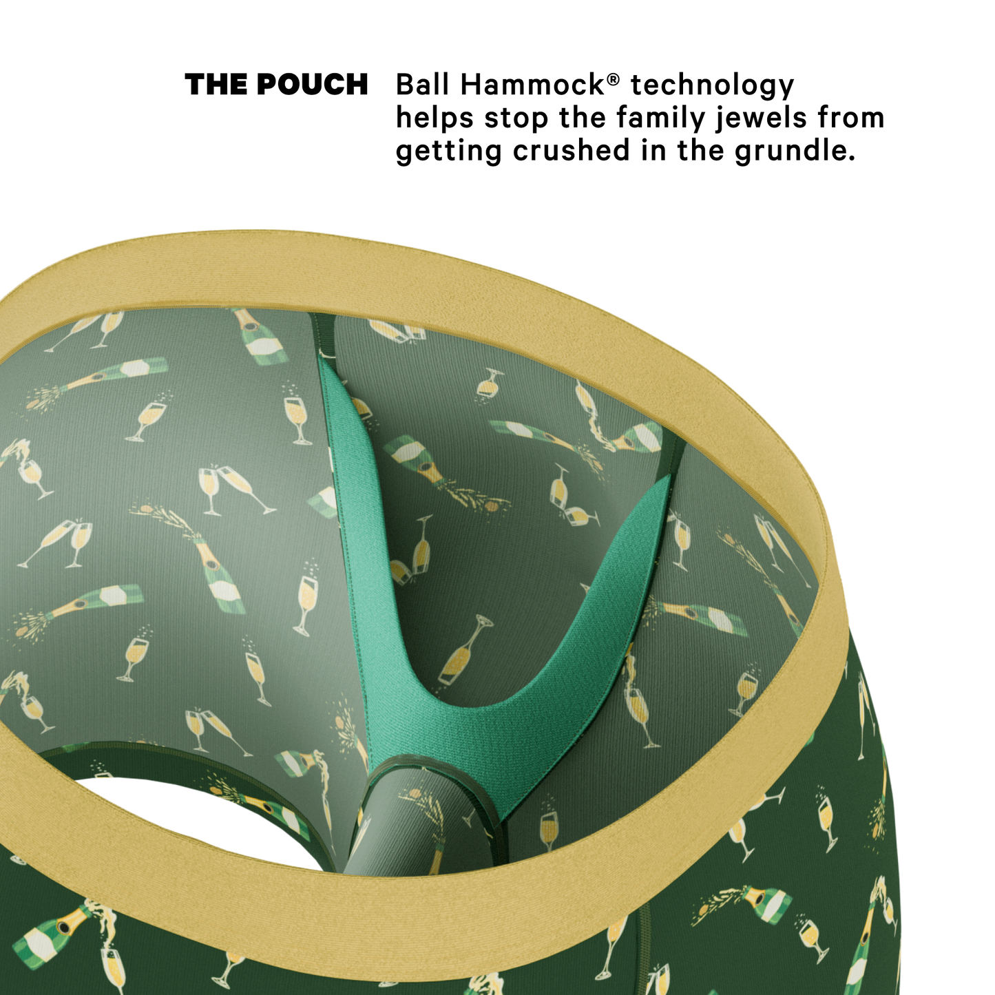 The Champagne Showers | New Years Ball Hammock® Pouch Underwear
