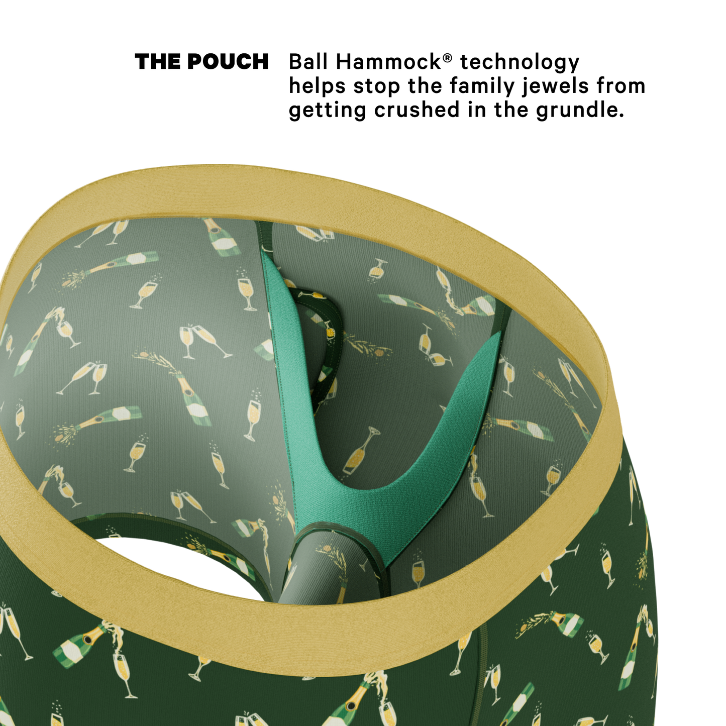 The Champagne Showers | New Years Ball Hammock® Pouch Underwear With Fly