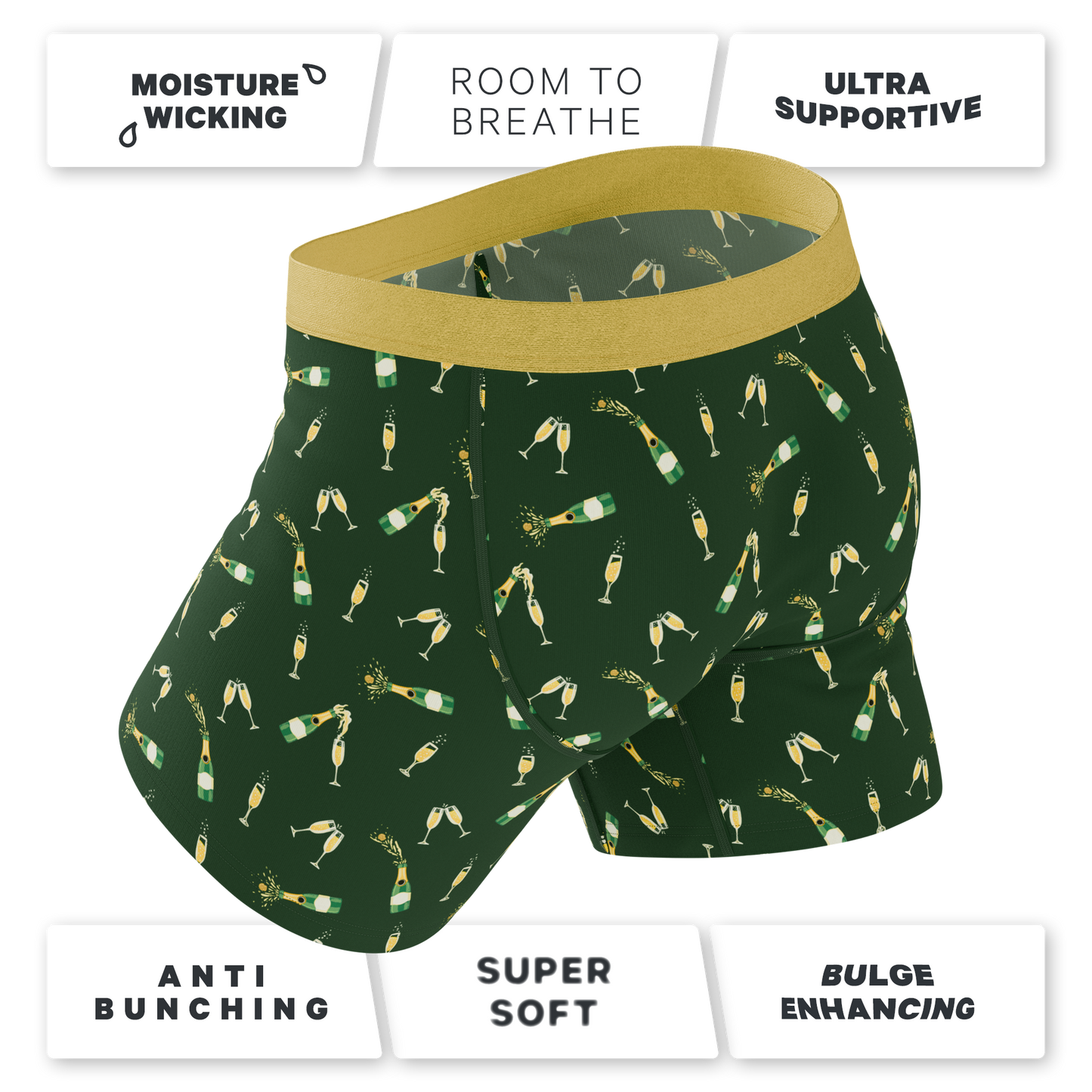 The Champagne Showers | New Years Ball Hammock® Pouch Underwear With Fly