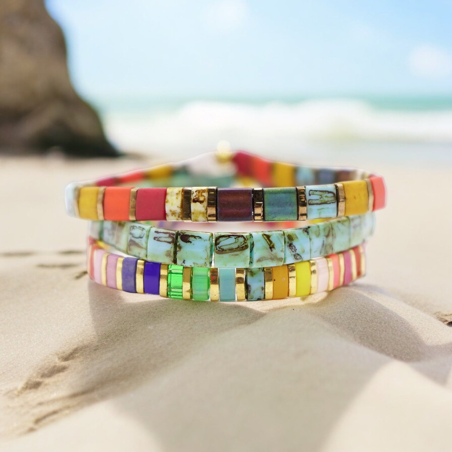 CHAOS - Tila Bead Bracelets Stack